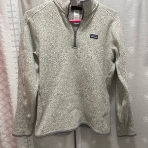 Patagonia Gray Quarter-Zip Fleece Pullover